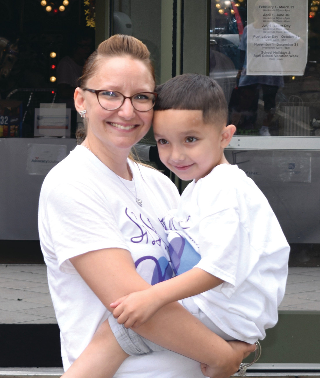 PROUD MOTHER: Nicole White and her son Kyrie were photographed last summer at the first ever Short Bowel Syndrome Foundation for Children of New England 5k, which she helped to organize and was held at Roger Williams Park.